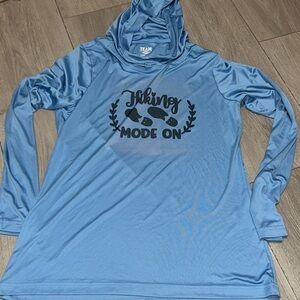 Blue Hiking light weight Hoodie size large
